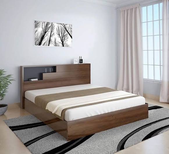 سرير – بني، 120 × 120 × 200 سم | B1