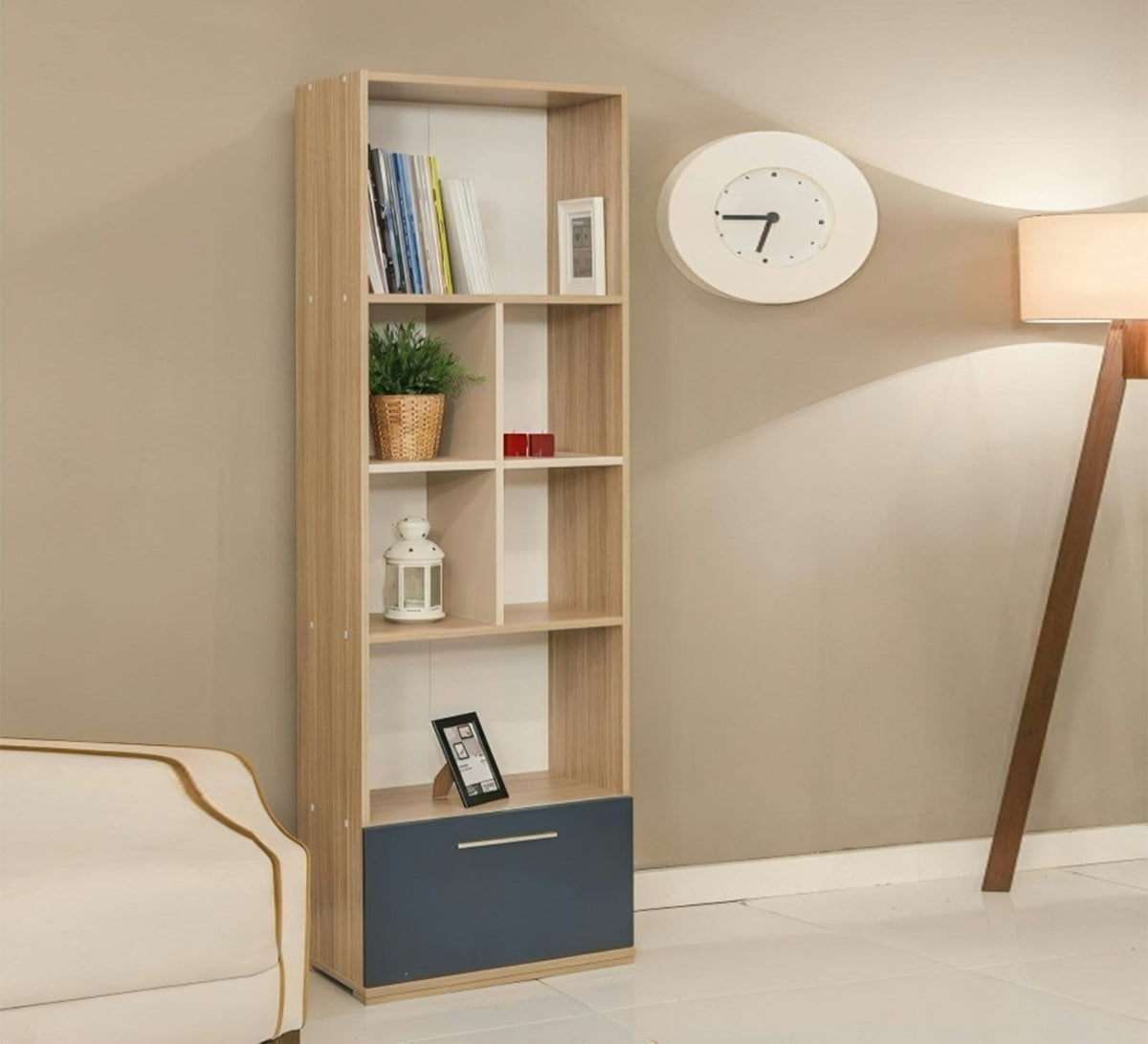 Bookshelf – Beige, 60 x 30 x 180 cm | BS10