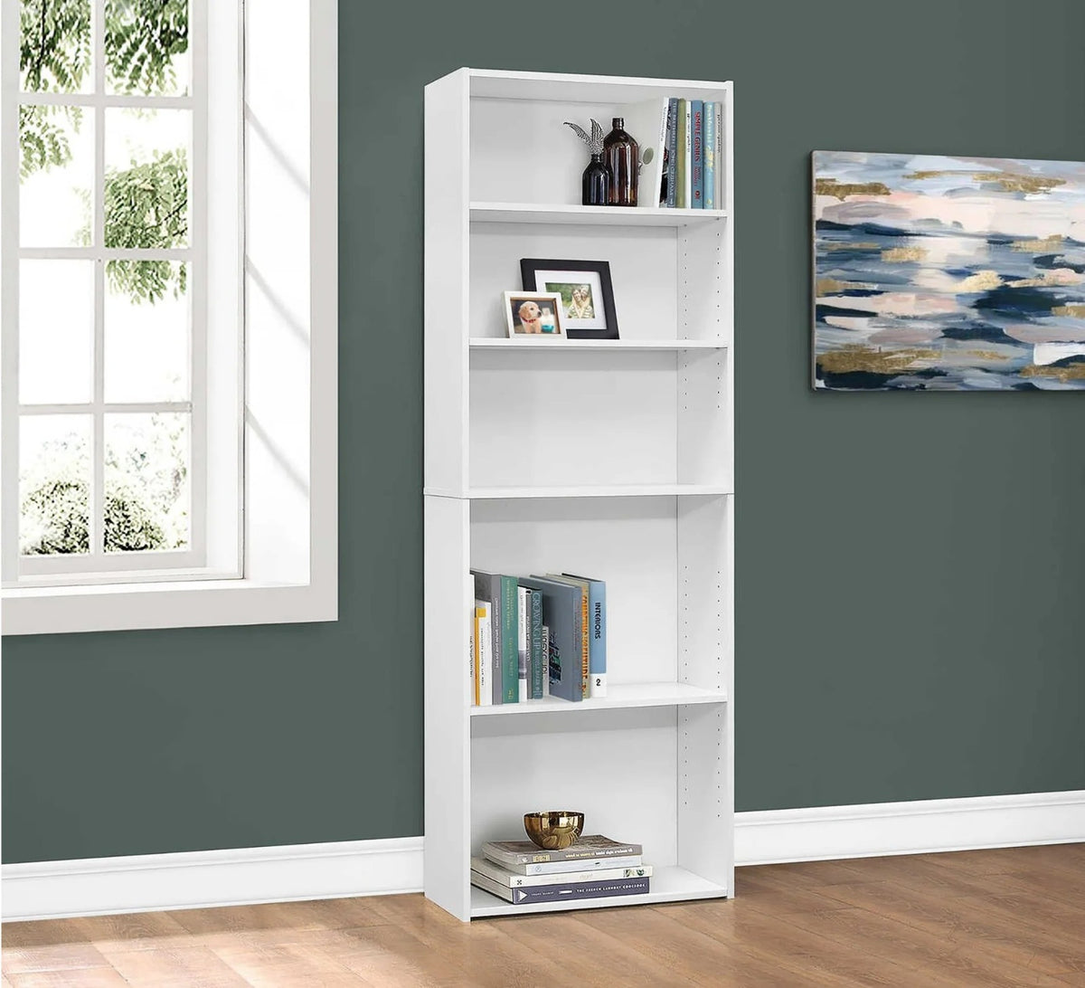 Bookshelf – White, 60 x 30 x 180 cm | BS12