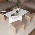 Coffee Table – White and Beige, 80 x 50 x 100 cm | CT11
