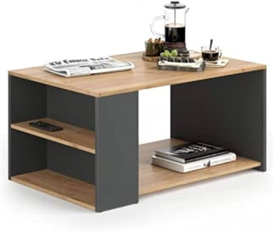 Coffee Table – Brown and Black, 50 x 40 x 80 cm | CT22