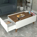 Coffee Table – Brown and White, 50 x 40 x 120 cm | CT27