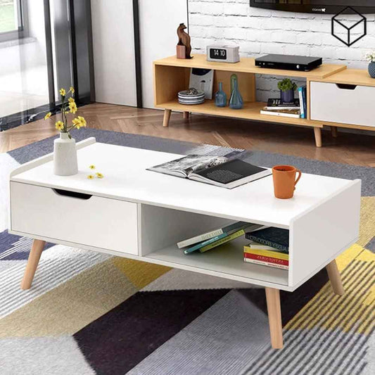 Coffee Table – White, 50 x 40 x 100 cm | CT31