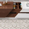 Coffee Table – Brown and White, 70 x 40 x 120 cm | CT38