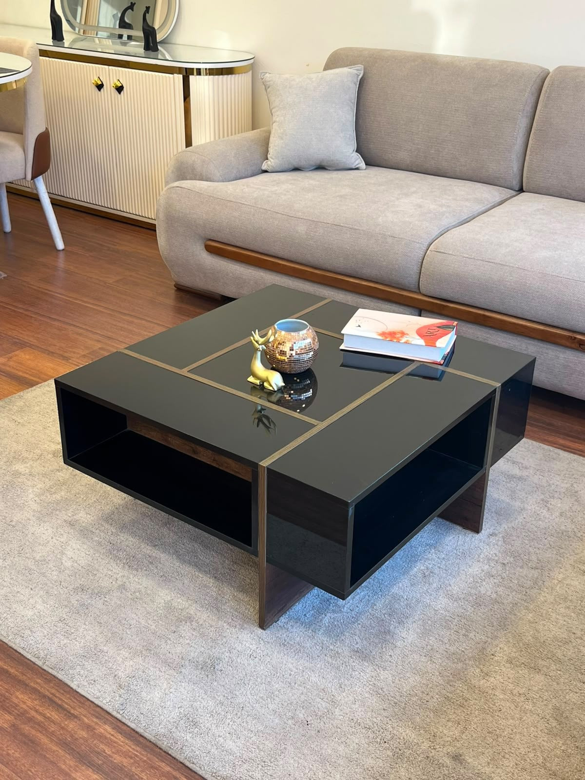 Coffee Table – Black, 80 x 40 x 80 cm | CT43