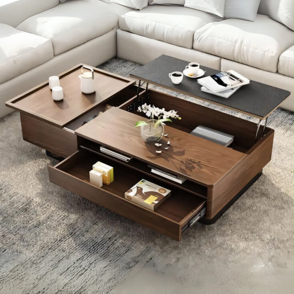 Coffee Table – Brown and Black, 70 x 40 x 120 cm | CT45