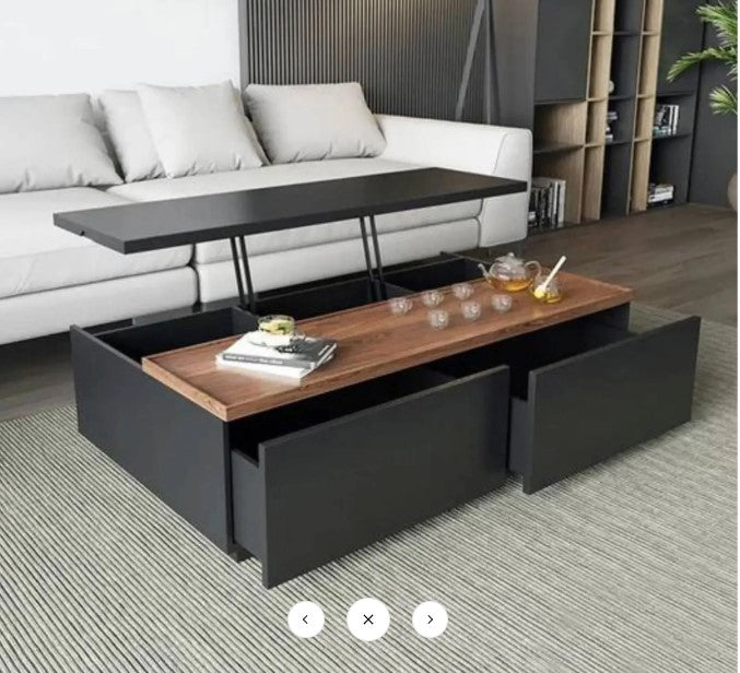 Coffee Table – Black and Brown, 70 x 40 x 100 cm | CT50