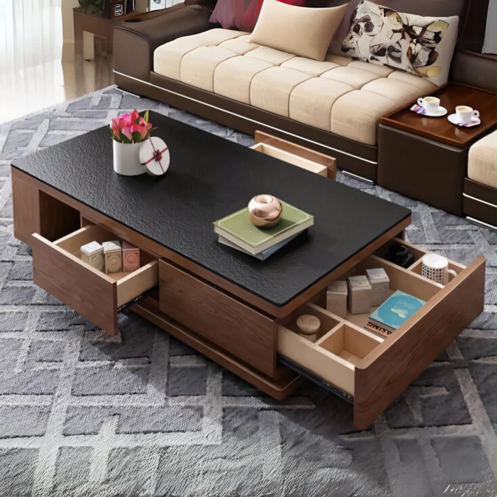 Coffee Table – Black and Brown, 70 x 40 x 120 cm | CT57