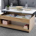 Coffee Table – Beige and White, 50 x 40 x 100 cm | CT60