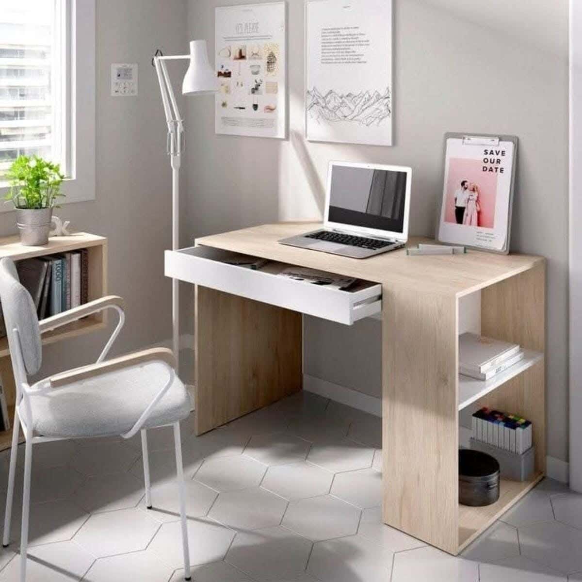 Desk – White and Beige, 75 x 50 x 100 cm | DK13