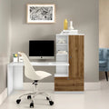 Desk – White and Brown, 140 x 75 x 140 cm | DK22