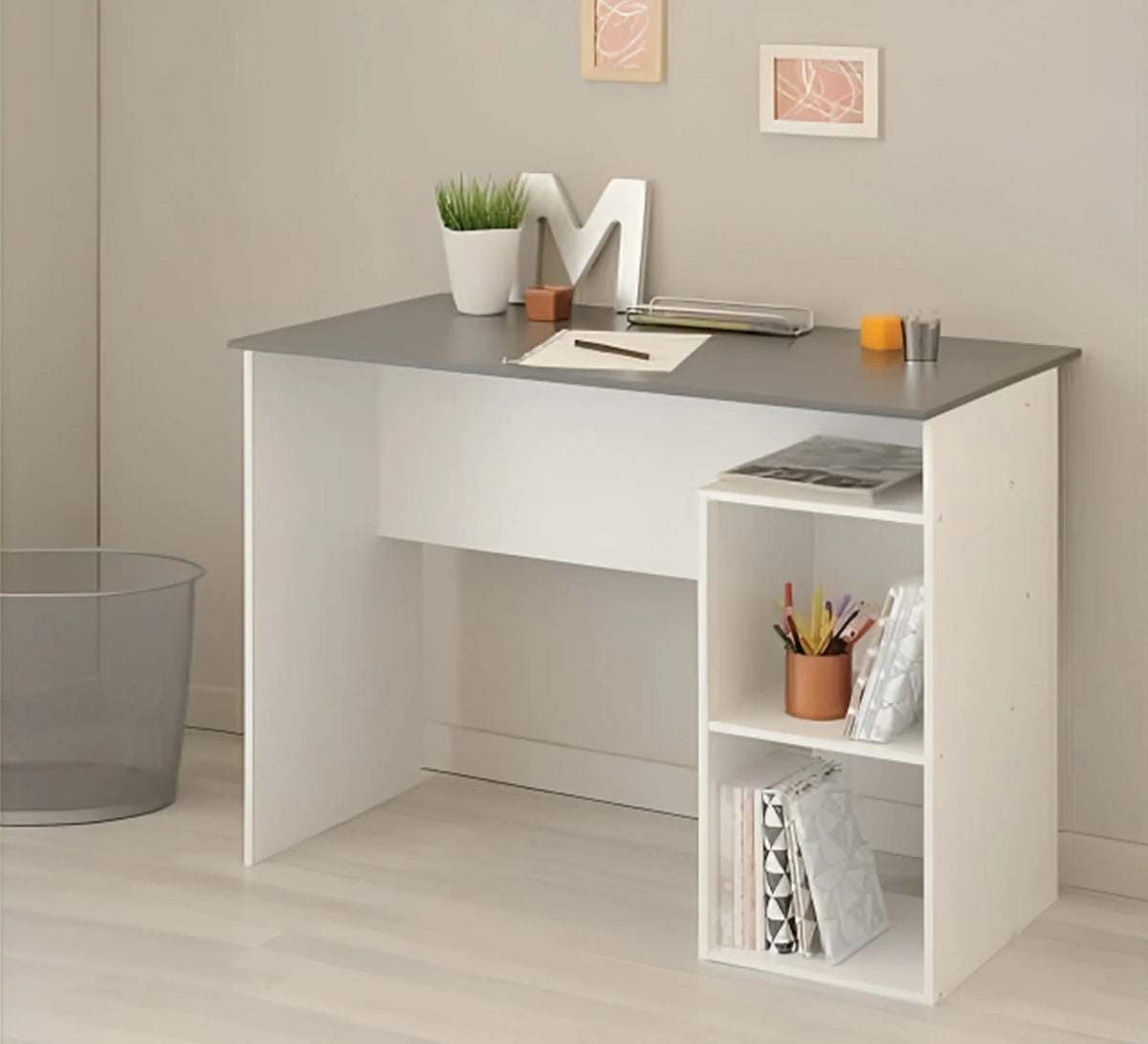 Desk – White and Grey, 80 x 50 x 100 cm | DK23