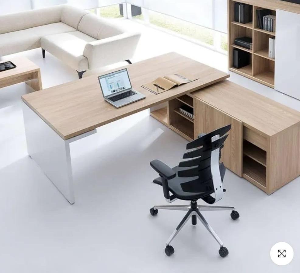 Desk – White and Beige, 160 x 80 x 160 cm | DK30