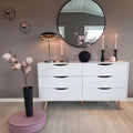 Drawer Unit with Mirror – White, 120 x 40 x 80 cm | DR3