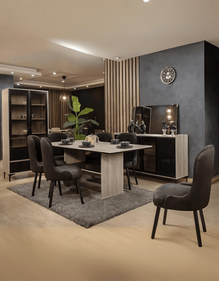 Dining Room Set – Grey and Black | DT15
