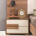 Nightstand – White and Brown, 40 x 40 x 50 cm | NT14