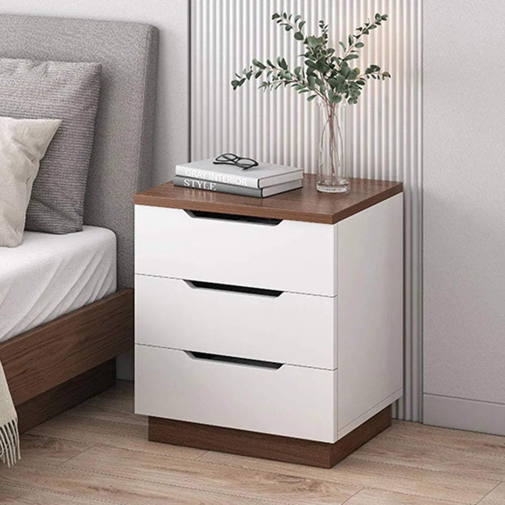 Nightstand – White and Brown, 60 x 40 x 50 cm | NT3