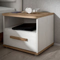 Nightstand – White and Brown, 40 x 40 x 50 cm | NT7