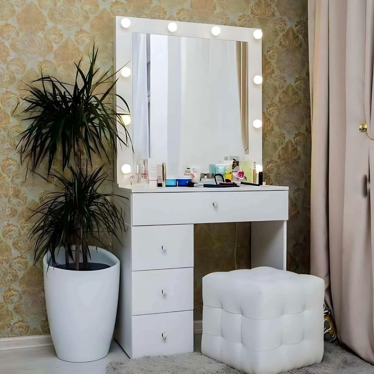 Dressing Table – White, 180 x 40 x 100 cm | RS12