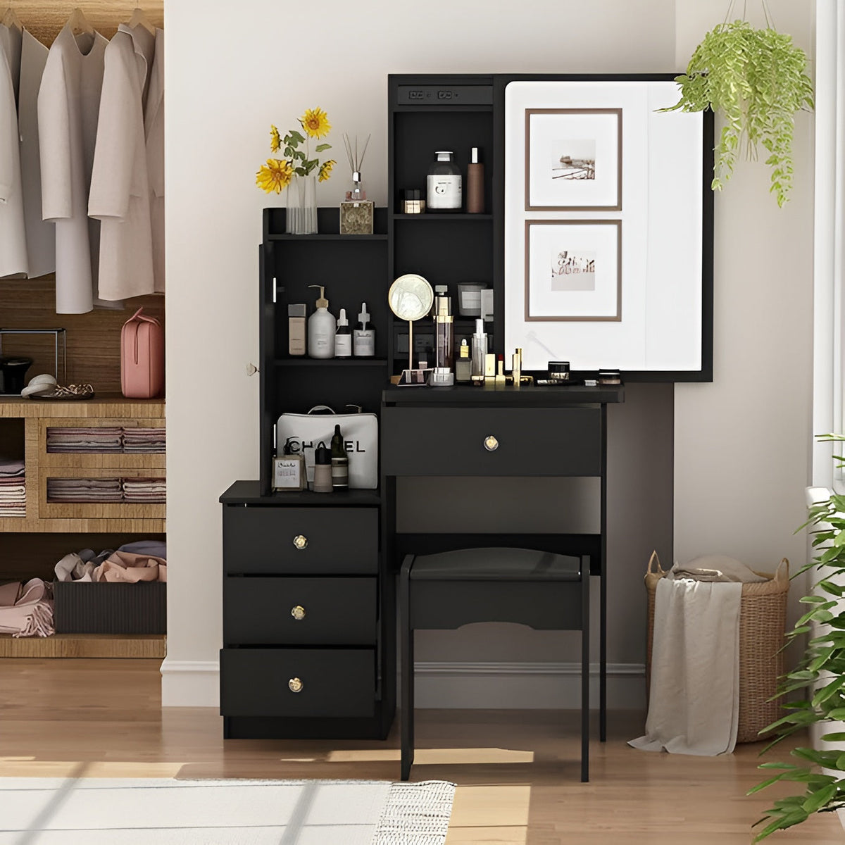 Dressing Table – Black, 160 x 40 x 90 cm | RS15