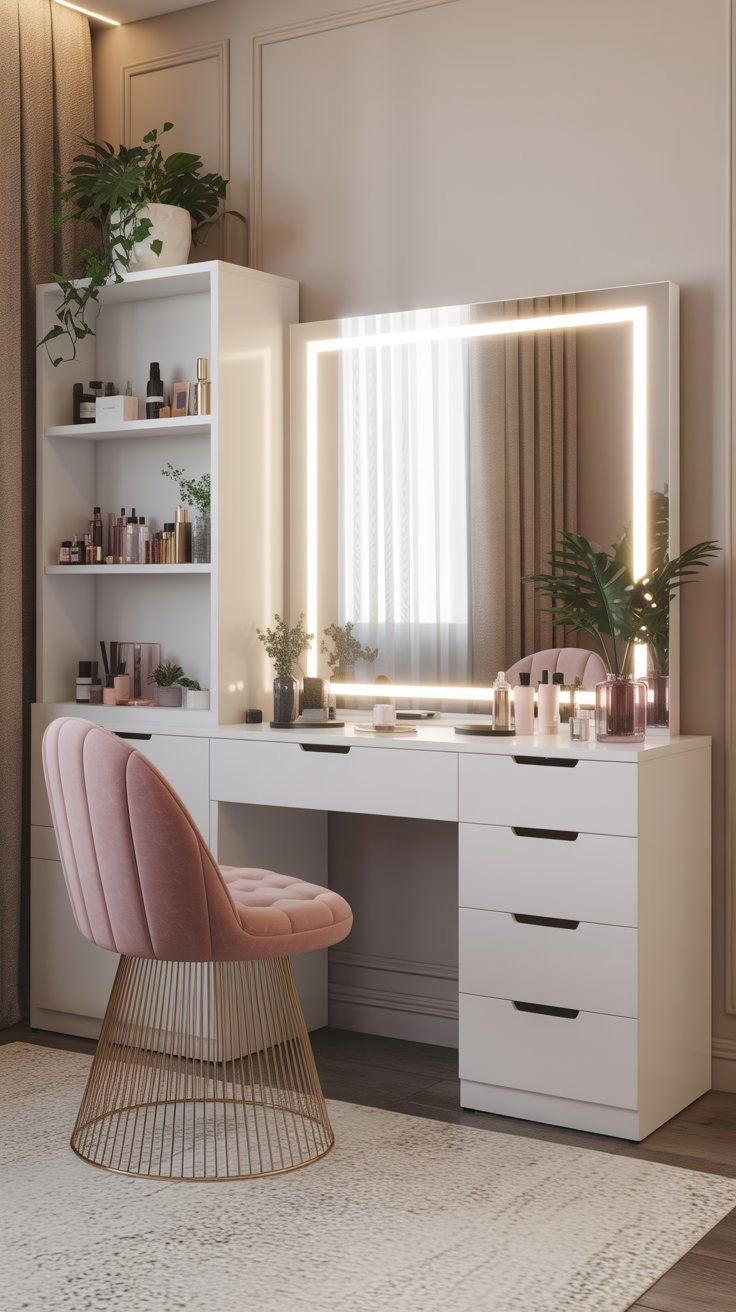Dressing Table – White, 180 x 40 x 140 cm | RS3