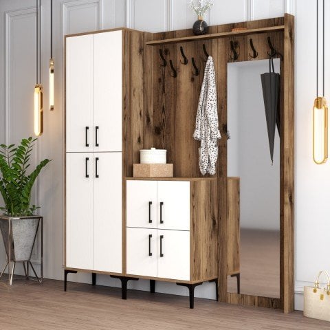 Dressing Table – Brown and White, 200 x 40 x 180 cm | RS4