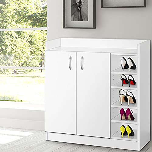 Shoe Cabinet – White, 100 x 40 x 90 cm | SU16