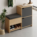 Shoe Cabinet – Brown and Black, 80 x 40 x 100 cm | SU22
