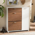 Shoe Cabinet – Brown and White, 100 x 40 x 80 cm | SU29