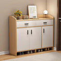 Shoe Cabinet – Beige and White, 120 x 40 x 120 cm | SU33