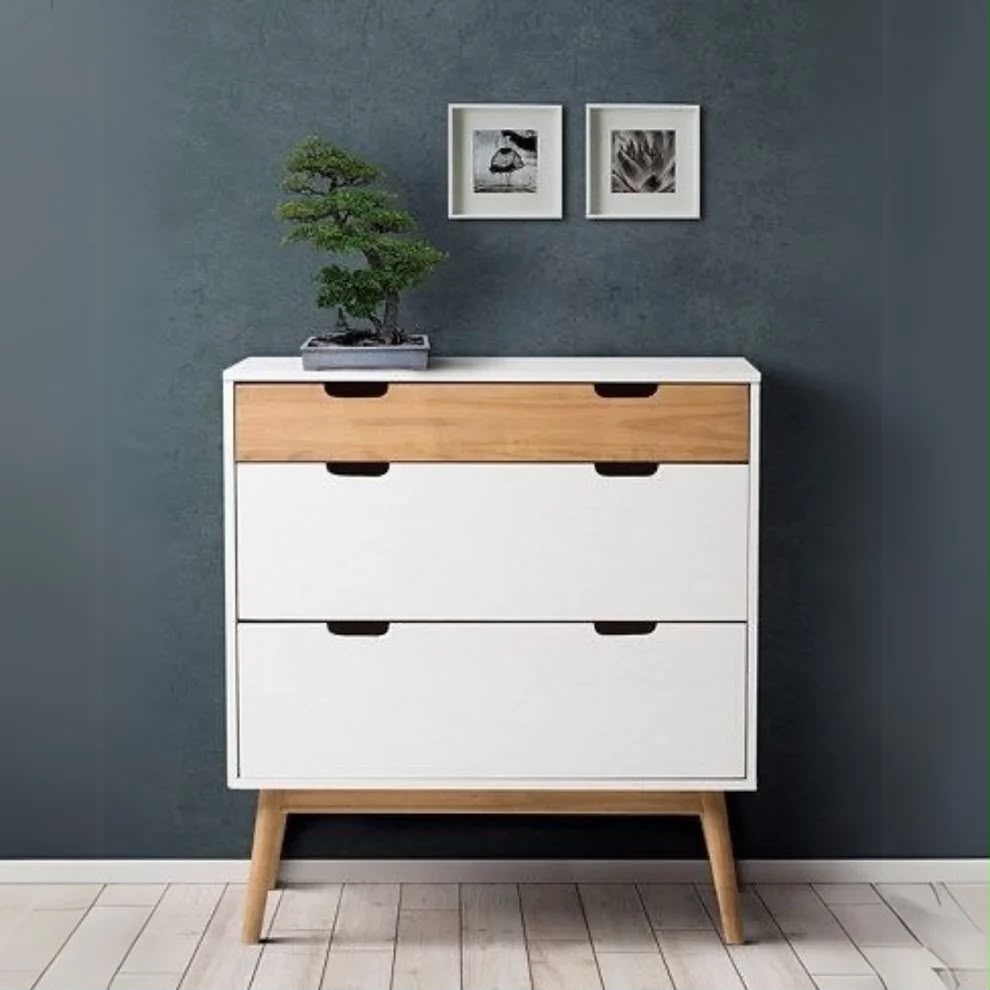 Shoe Cabinet – White and Brown, 80 x 40 x 80 cm | SU37