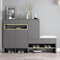 Shoe Cabinet – Grey, 110 x 40 x 140 cm | SU38