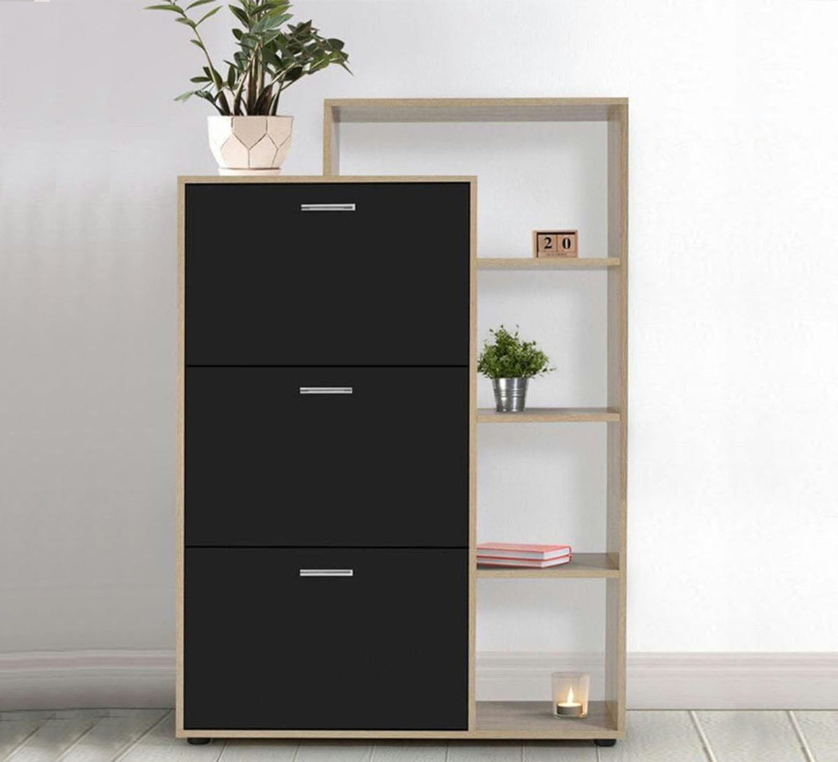 Shoe Cabinet – Black, 130 x 40 x 90 cm | SU40
