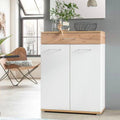 Shoe Cabinet – White and Brown, 120 x 40 x 80 cm | SU43