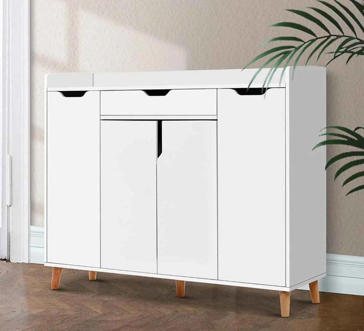 Shoe Cabinet – White, 110 x 40 x 120 cm | SU45