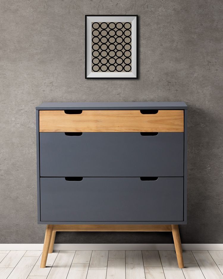 Shoe Cabinet – Navy and Brown, 80 x 40 x 80 cm | SU52