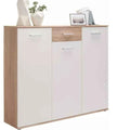 Shoe Cabinet – White and Beige, 100 x 40 x 120 cm | SU53
