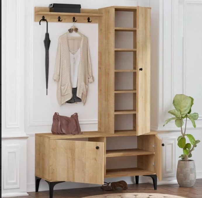 Shoe Cabinet – Beige, 180 x 40 x 100 cm | SU55
