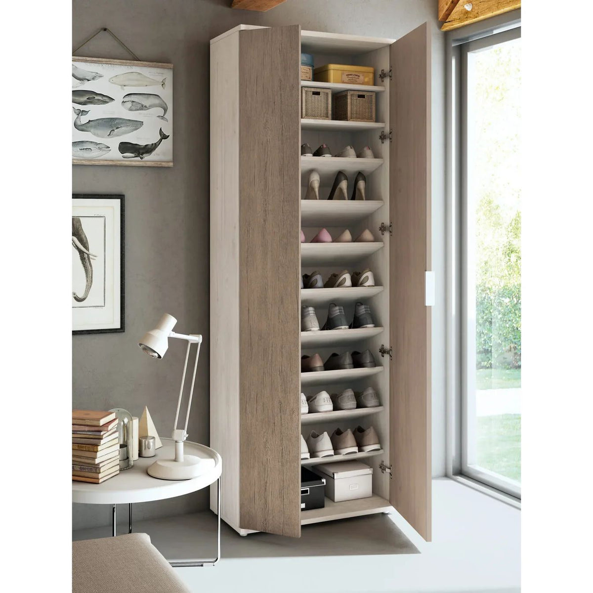 Shoe Cabinet – Coffee Brown, 200 x 40 x 80 cm | SU57