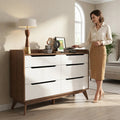 Shoe Cabinet – Brown and White, 90 x 40 x 120 cm | SU62