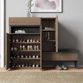 Shoe Cabinet – Brown and Grey, 110 x 40 x 140 cm | SU7