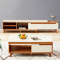 Living Room Table Set – Brown and Off-White | TS1
