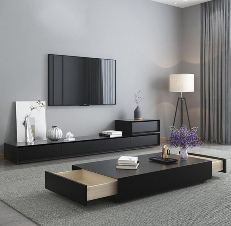 Living Room Table Set – Black | TS16