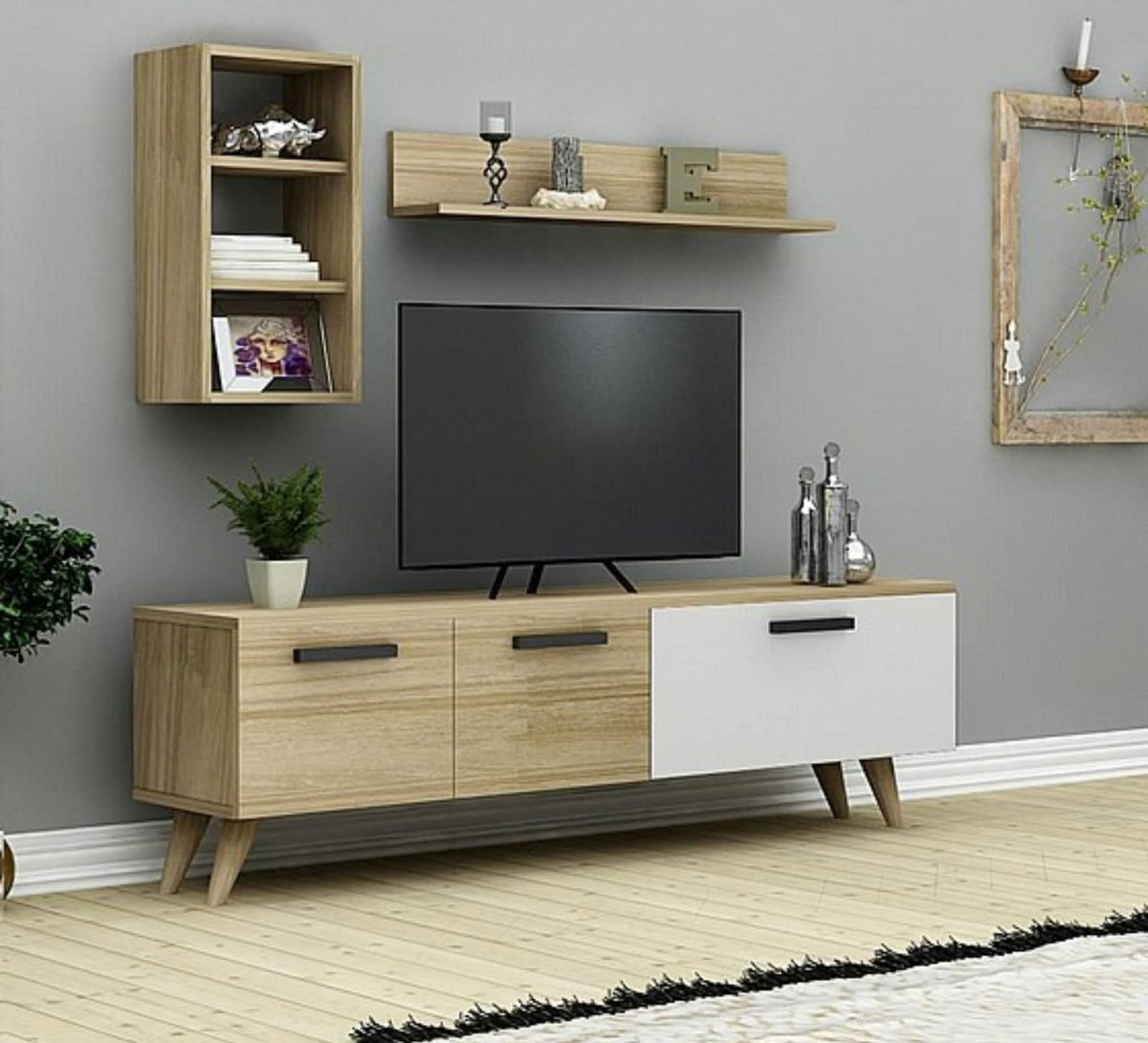 Living Room Table Set – Beige and White | TS22