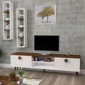 Living Room Table Set – White and Brown | TS25