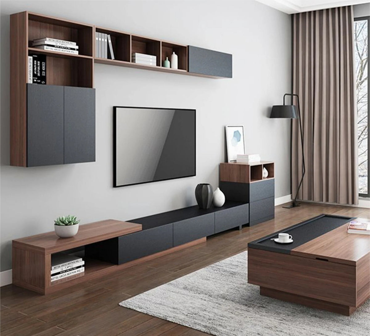 Living Room Table Set – Brown and Black | TS39