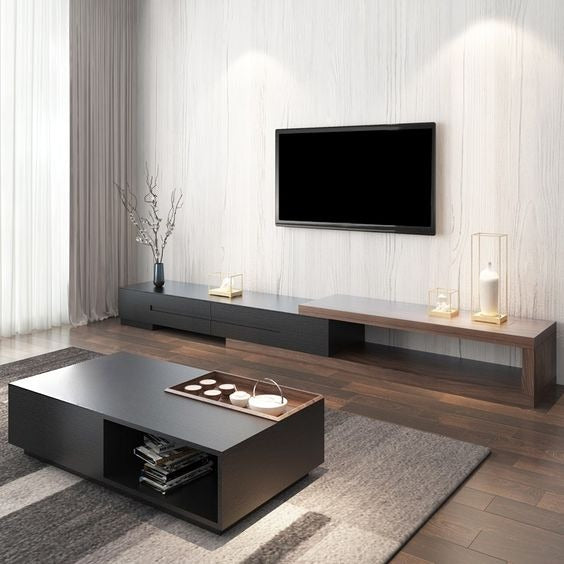 Living Room Table Set – Brown and Black | TS40