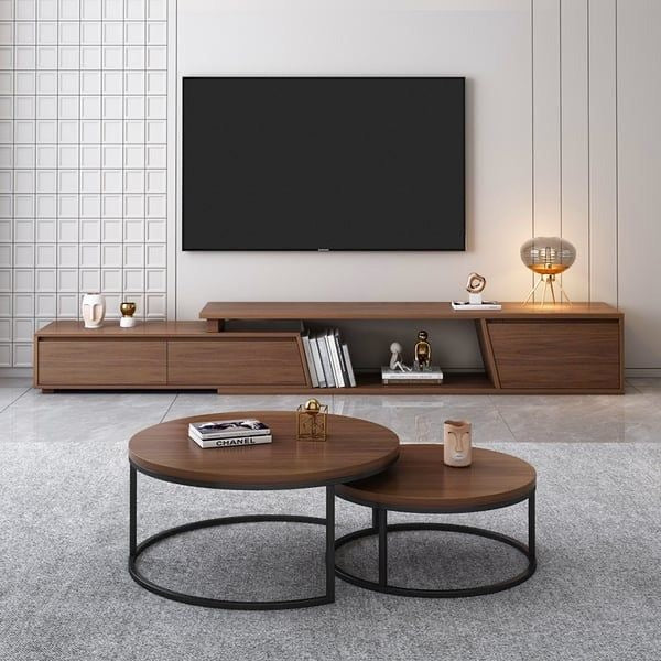 Living Room Table Set – Brown | TS43