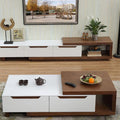 Living Room Table Set – White and Brown | TS49