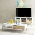 Living Room Table Set – White and Beige | TS5